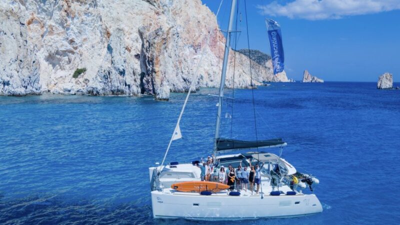 Full Day Small-Group Cruise in Milos & Poliegos with Lunch - Discover the Luxurious Small-Group Catamaran Cruise in Milos and Poliegos for Just $229