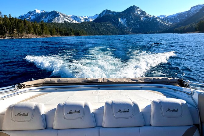 Full day tour on Lake Tahoe in the White Lightning up to 8 guests - Food, Drinks, and Beach Toys