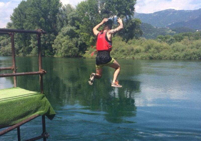 Fun for the family: Soft Rafting on Adda river - Water Games and Jumping Breaks