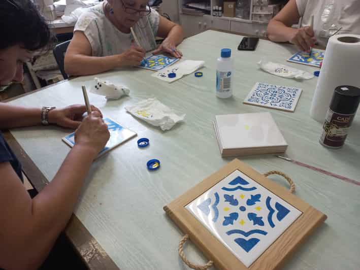 Gaia: Tile painting workshop, Port Wine and Pastel de Nata - Personal Guidance from Artist Manuela
