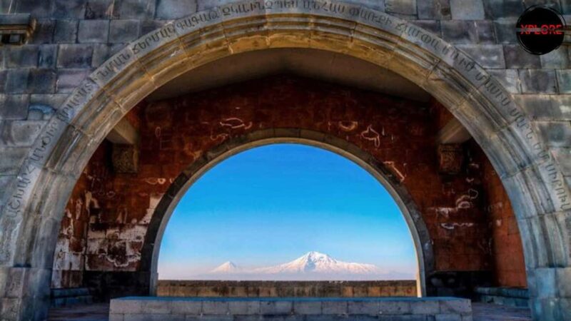 Garni, Geghard, Charent's Arch, Symphony + Lavash Baking - Visiting Charents Arch for Spectacular Mount Ararat Views