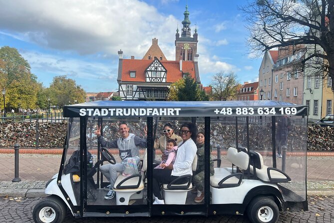 Gdansk: 2H City Sightseeing Tour LIVE GUIDED by Buggy/Golf cart - Highlights of Long Market Square and the Green Gate
