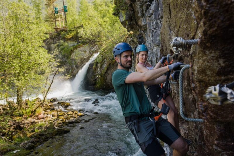 Geiranger: Zipline Park Experience - The Dynamite Waterfall: Up Close and Personal