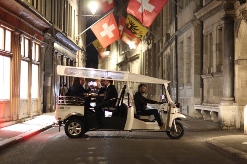 Geneva: tour with fondue and wine in TukTuk - Limitations and Considerations