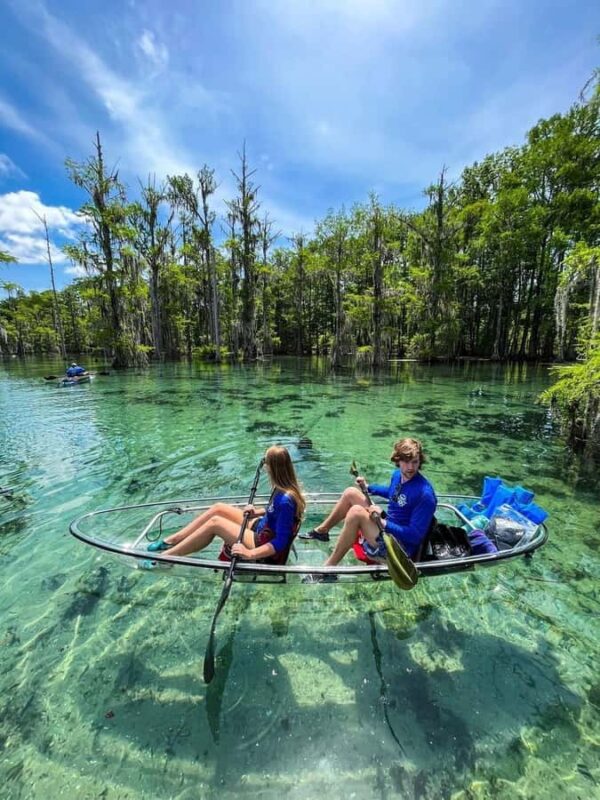 Get Up And Go Kayaking Clear Kayak Eco Adventure - Enjoying the Springs and Swimming Opportunities