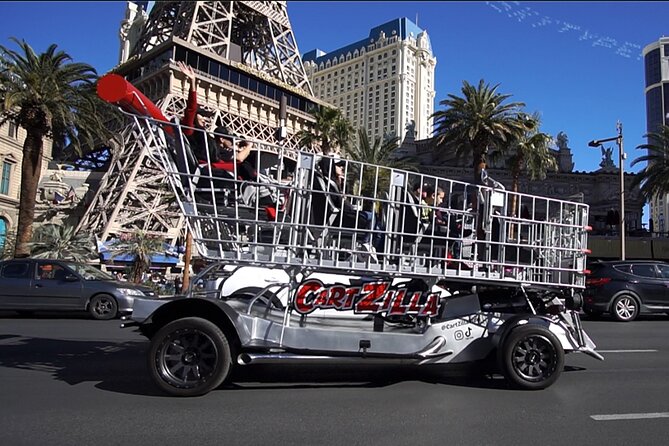 Giant Shopping Cart Limo Ride in Las Vegas - See the Grand MGM Lion and The Eiffel Tower on the Ride