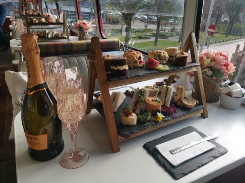 Glasgow: Vintage Bus Tour with Afternoon Tea or Gin - Savor British Classics with Every Bite