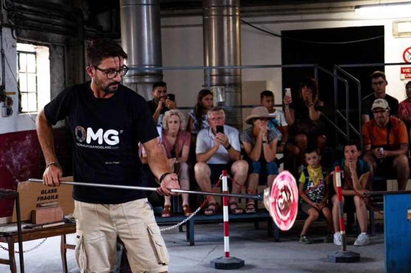 Glass Blowing Show Visit Murano Glass Factory & Showroom OMG - Convenient Access and Additional Services