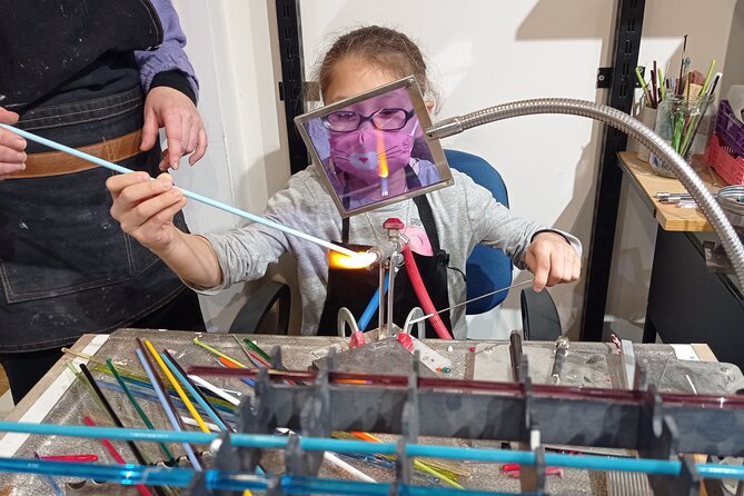 Glass Melting and Shaping with Flame with the Senior Glass Master - Personalization and Extra Bead Options