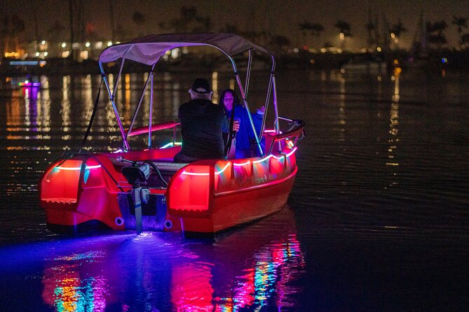 Glow Electric Boat night date experience in San Diego Bay - San Diego Bay Illuminates on a 60-Minute Electric Boat Ride