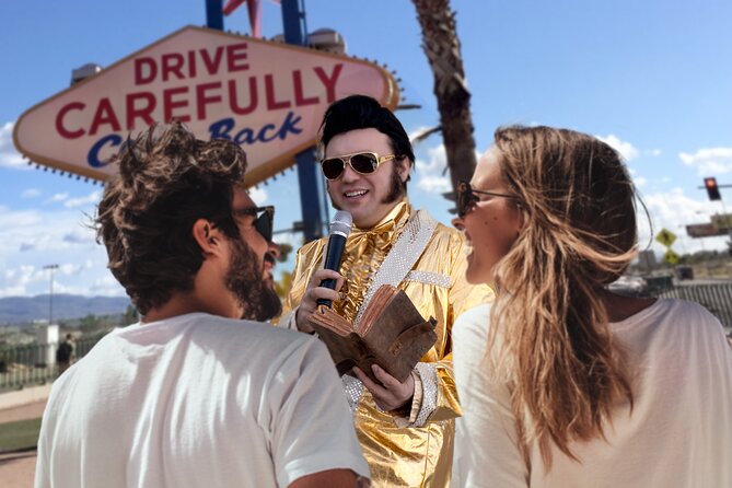 Gold Elvis Wedding or Vow Renewal at Las Vegas Sign - Why Choose This Elvis Wedding at the Vegas Sign?