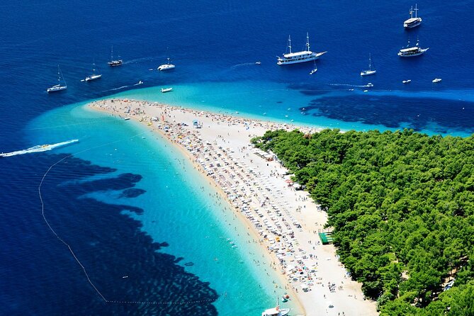 Golden Horn Beach & North Shore of Hvar Island Private Boat Tour - Exploring Zlatni Rat Beach on Brac Island