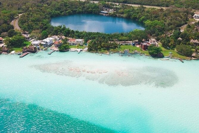 Gorgeous Tour in Pontoon Boat over Bacalar 7 Colors Lagoon from Cancún - Discovering Bacalar, the Town of Seven Shades
