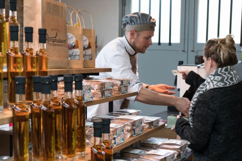 Gouda: Syrup Waffle Factory Ticket with a Waffle - Meeting the Bakers and Seeing the Waffle-Making Process