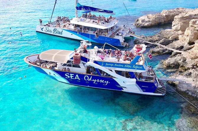 Gozo and Comino Islands: Blue Lagoon, Crystal Lagoon & caves - Starting Point at Sirens Quay in Bugibba