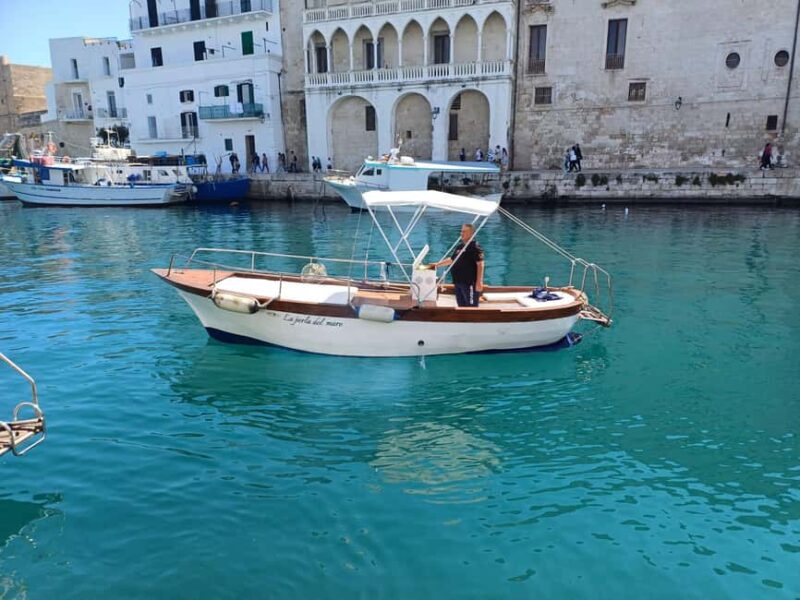 Gozzo tour along the coast of Monopoli - Scenic Views of Monopolis Historic Castle and Town