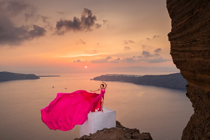 GROUP FLYING DRESS PHOTOSHOOT in Santorini - Who Will Enjoy This Experience the Most?