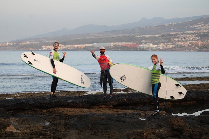 Group Surfing Lesson at Playa de las Américas, Tenerife - A Friendly and Professional Surf Instruction Team at Playa de las Américas