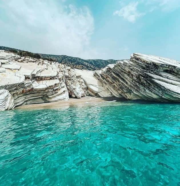 Group Tour 7 stops Saranda to Krorez Free Drink and Umbrella - Key Points