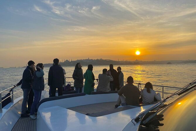 Guided Bosphorus Sunset Cruise on Luxurious Yacht - Small Group Cruise - Food, Drinks, and Light Snacks on the Yacht