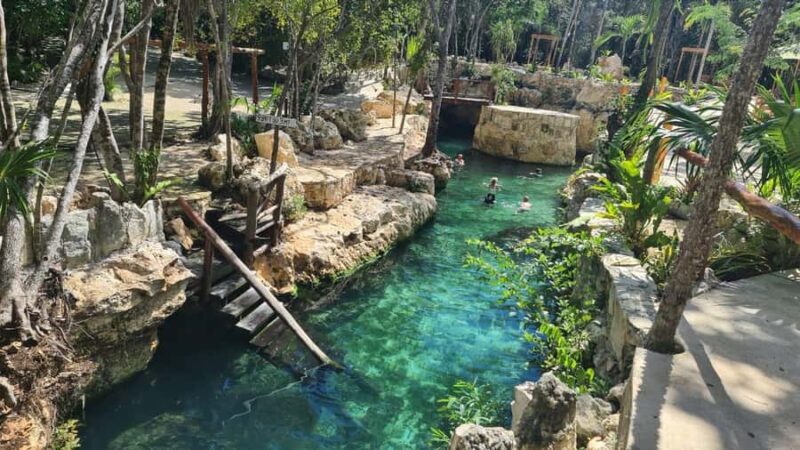 Guided tour of 4 cenotes at Casa Tortugas with transportation and buffet - Exploring the Rock Formations at Cenote Campana