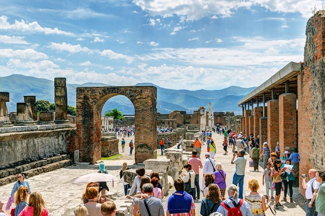 Guided Tour of Pompeii and Herculaneum with Lunch and Ticket - Walking Through the Pompeii Archaeological Park
