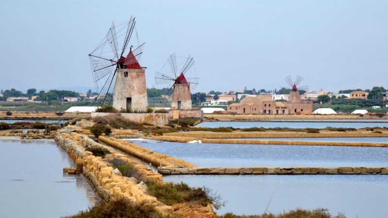 Guided tour of the Marsala Salt Pans and salt harvesting - Visiting the Infersa Mill and Multimedia Insights