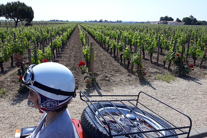 Half-day private tour in Saint-Emilion in a sidecar - Wine Tasting and Food Pairings
