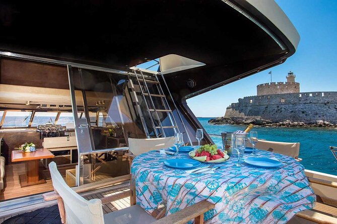 Half-Day Private Yacht Cruise in Rhodes - Traganou Beach: Snacks, Drinks, and More Swimming