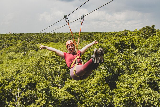 Half Day tour Zipline + Rappel + Cenote from Riviera Maya hotels - Snorkeling in the Underground Cenote