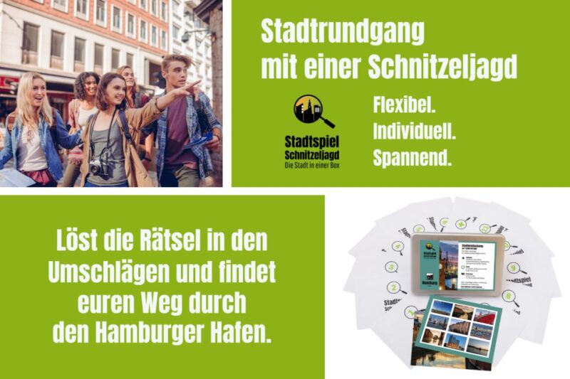 Hamburg: Scavenger Hunt Self-Guided Tour around the port - The Experience of Solving 16 Riddles and Learning More