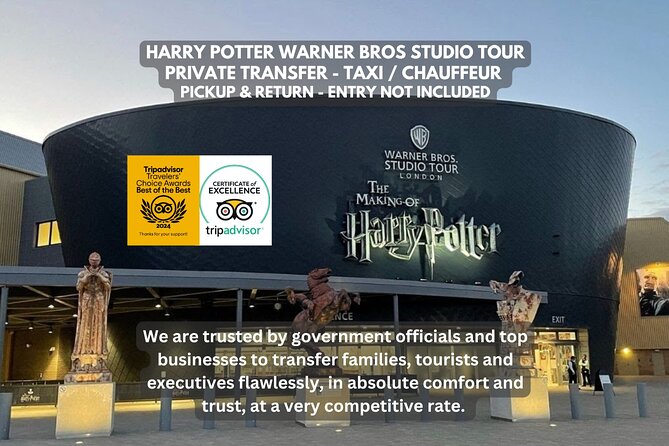 Harry Potter Warner Bros Studio Private Transfer Pickup & Return - Enjoy a Private Transfer to The Making of Harry Potter at Warner Bros Studio