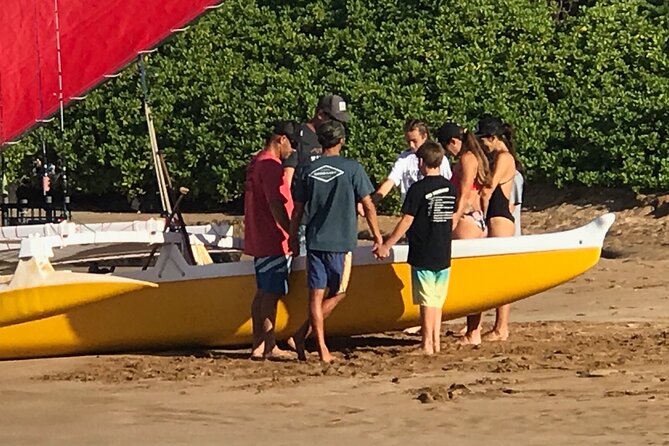 Hawaiian Canoe Sailing Experience in Maui - Launching from the Beach in Kihei on a Traditional Outrigger Canoe