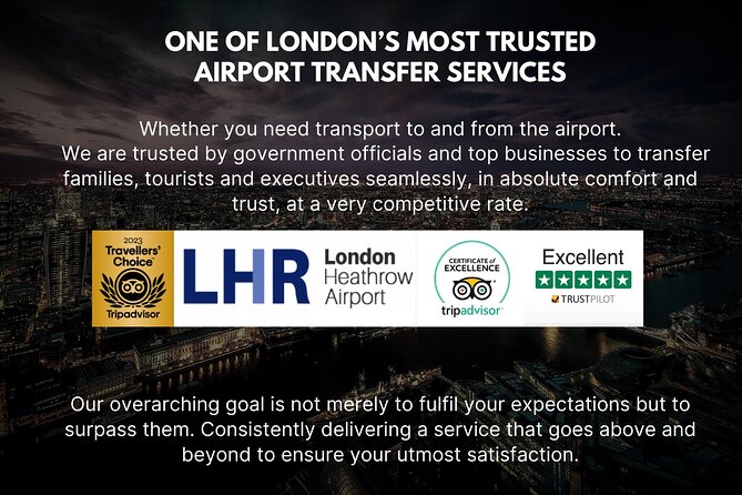Heathrow Airport - To & From Central London - Meet & Greet - Efficient and Stress-Free Heathrow Airport to Central London Transfers