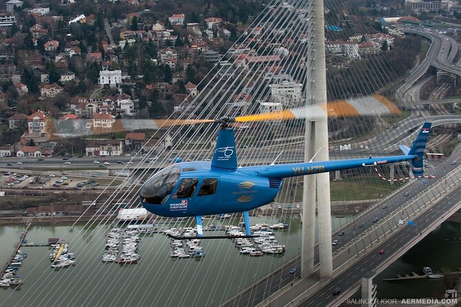 Helicopter Flying over Belgrade - Key Points