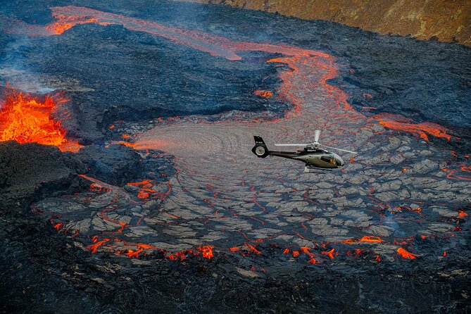 Helicopter Tour Over Icelands Reykjanes Volcano Eruption Site - What You See During the Flight Over the Volcano
