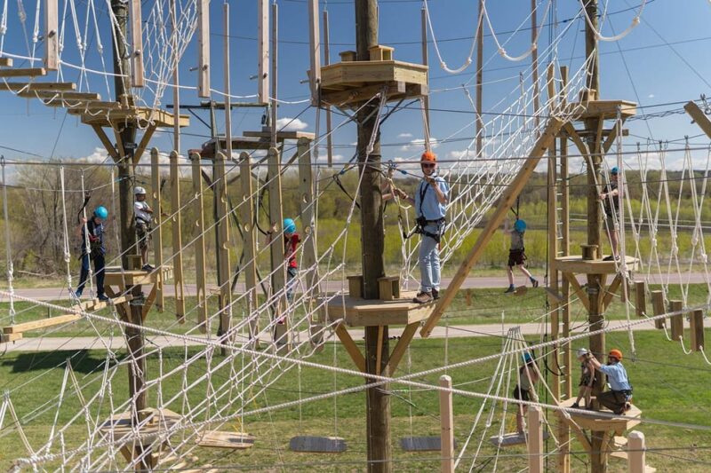 Henderson, Minnesota: High Ropes Obstacle Course Experience - Choosing Your Route and Challenges