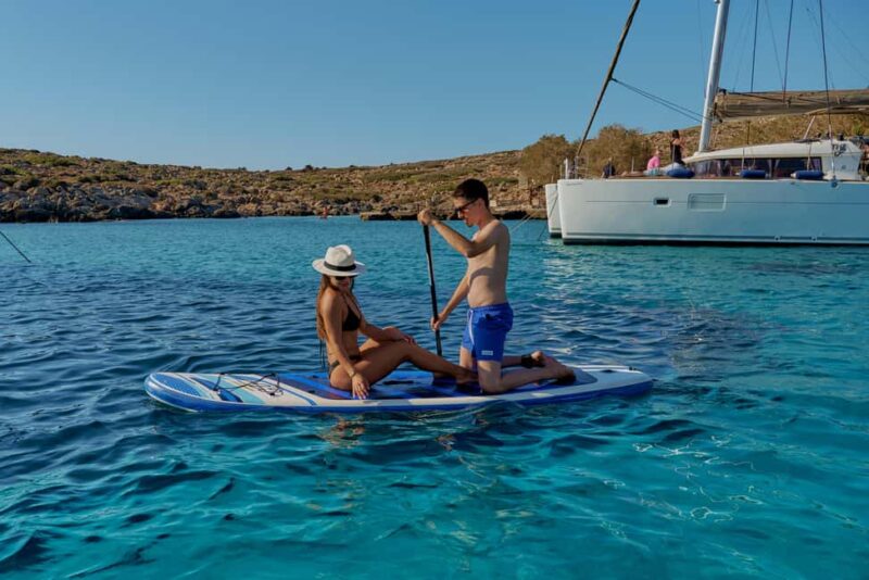 Heraklion: Dia Island Catamaran Trip with Sunset, Meal & Bar - Water Fun: Slide, Sea Scooter, Kayak, and More