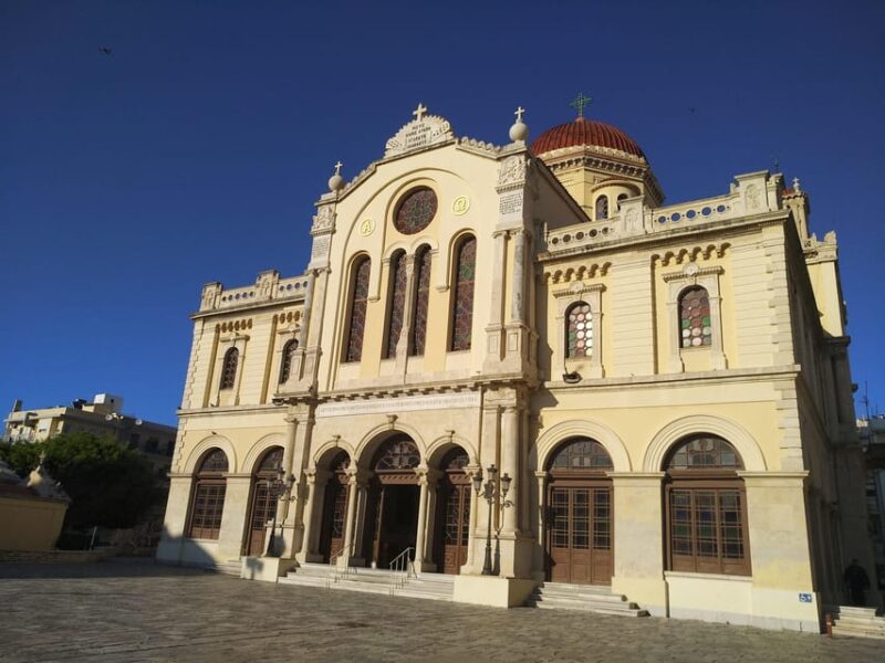 Heraklion: Sightseeing Tour with Greek Meze - Visiting the Architectural Marvel: Agios Minas Cathedral