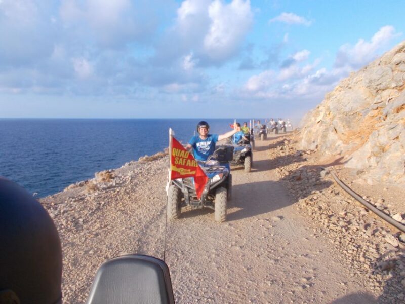 Hersonisos - Malia :off-road quad safari with transfer+Lunch - Feeding Wild Goats and Sheep in the Countryside