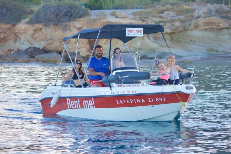 Hersonissos: Rent a Boat - No License Needed - Discover Crete by Boat Without a License in Hersonissos