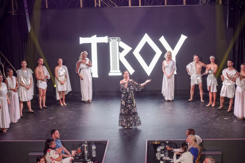 Hersonissos: Troy Dinner-Show Theatre Experience Tickets - The Spectacle: Gods, Heroes, and Mythical Battles