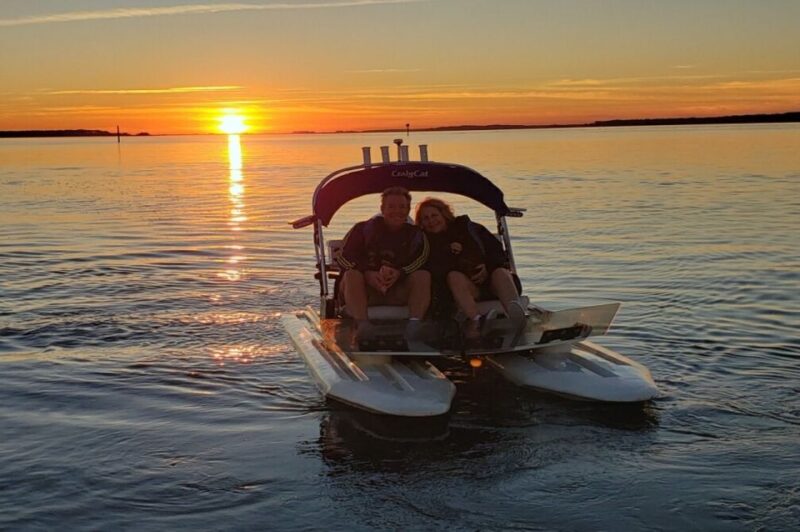 Hilton Head Island: Sunset Creek Cat Boat Tour - Enjoying a Beautiful Lowcountry Sunset Over Calibogue Sound
