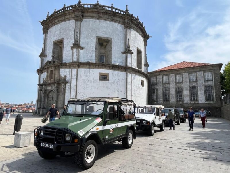 Historic adventure convertible UMM Portugues military jeep - Exploring Porto’s Architectural Marvels and Local Spots