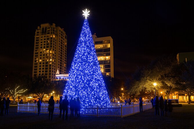 Holiday Lights Golf Cart Ride in Downtown St. Petersburg - The Route Along Luxury Hotels and Glowing Palm Trees