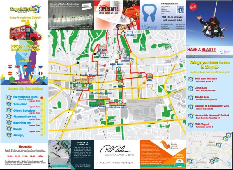 Hop On Hop Off Panoramic bus - Zagreb City Tour - Notable Stops and What You’ll See