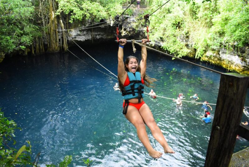 Horseback Riding & ATV Adventure with Ziplines & Cenote - Swimming and Relaxing in the Cenote Verde Lucero