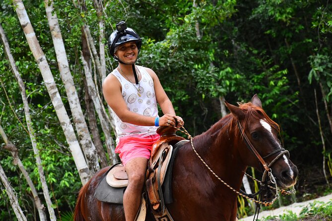 Horseback Riding, ATV (shared), Cenote & Zipline Combo 4X1 from Playa del Carmen - Key Points