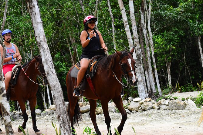 Horseback Riding ATV Shared & Ziplines with Transfer from Cancún - Key Points
