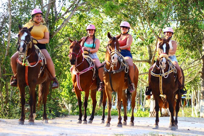 Horseback Riding Cenote, Zipline.Transportation & Tequila Tasting - Ziplining Through the Mayan Jungle Canopy